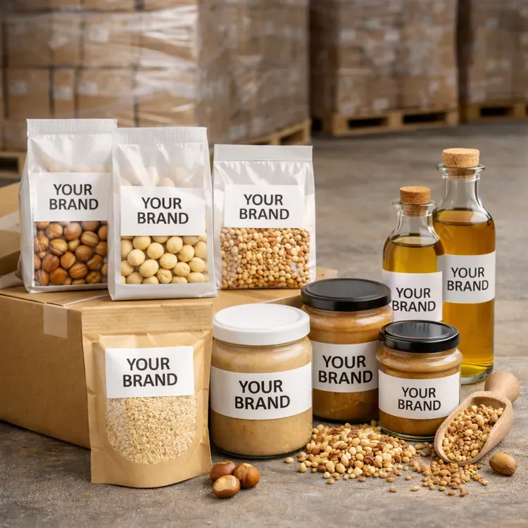 Ilustração de embalagem para retalho e programas de marca própria